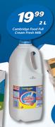 Cambridge Food Full Cream Fresh Milk-2Ltr