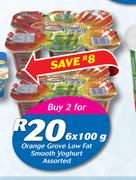 Orange Grove Low Fat Smooth Yoghurt Assorted-2 x 6 x 100g