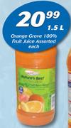 Orange Grove 100% Fruit Juice Assorted-1.5Ltr Each