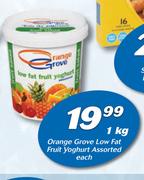 Orange Grove Low Fat Fruit Yoghurt Assorted-1Kg Each