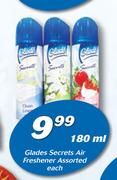 Glades Secrets Air Freshener Assorted-180ml Each