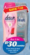 Dawn Hand & Body Lotion Assorted-2 x 400ml