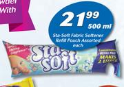 Sta Soft Fabric Softener Refill Pouch Assorted-500ml Each