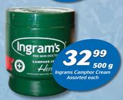 Ingrams Camphor Cream Assorted-500g Each
