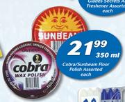 Cobra/Sunbeam Floor Polish Assorted-350ml Each
