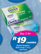 Dettol Hygiene Bath Soap Assorted-2 x 175g Combo