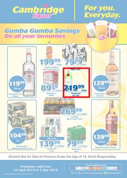 Cambridge Liquor KZN : April Month End (24 Apr - 7 May 2019), page 1