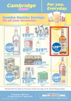 Cambridge Liquor KZN : April Month End (24 Apr - 7 May 2019), page 1