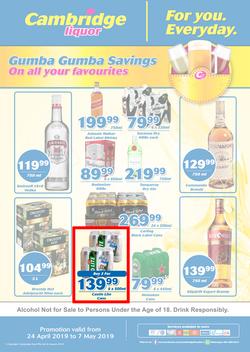 Cambridge Liquor KZN : April Month End (24 Apr - 7 May 2019), page 1