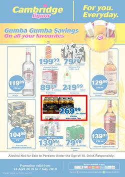 Cambridge Liquor KZN : April Month End (24 Apr - 7 May 2019), page 1