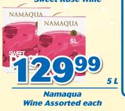 Namaqua Wine Assorted-5Ltr Each