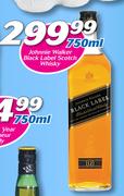 Johnnie Walker Black Label Scotch Whisky-750ml