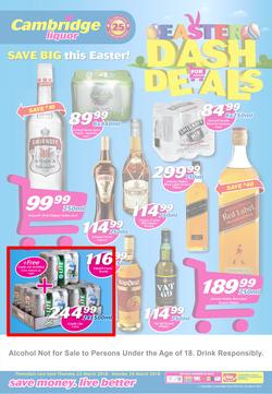 Cambridge Liquor KZN : Dash For Deals (22 March - 26 March 2018), page 1