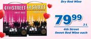 4th Street Sweet Red Wine-3L Each