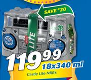 Castle Lite NRBs-18 x 340ml
