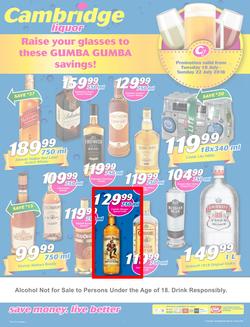 Cambridge Liquor KZN : July Mid Month (10 July - 22 July 2018), page 1
