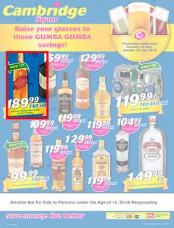 Cambridge Liquor KZN : July Mid Month (10 July - 22 July 2018), page 1