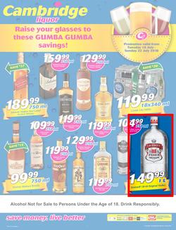Cambridge Liquor KZN : July Mid Month (10 July - 22 July 2018), page 1