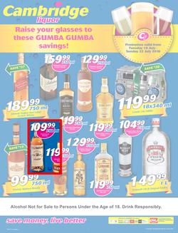 Cambridge Liquor KZN : July Mid Month (10 July - 22 July 2018), page 1