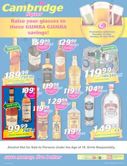Cambridge Liquor KZN : July Mid Month (10 July - 22 July 2018), page 1