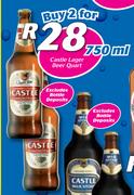 Castle Lager Beer Quart-2 x 750ml