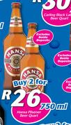 Hansa Pilsener Beer Quart-2 x 750ml