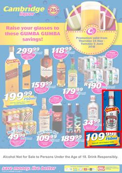 Cambridge Liquor KZN : May Month-End (24 May - 5 June 2018), page 1