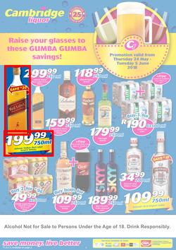 Cambridge Liquor KZN : May Month-End (24 May - 5 June 2018), page 1