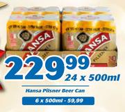 Hansa Pilsner Beer Can-24x500ml