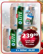 Castle Lite Beer Can-24x500ml