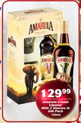 Amarula Cream Liqueur With 2 Glasses In Gift Pack-750ml
