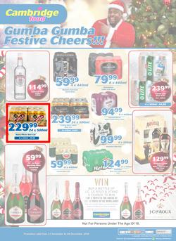 Cambridge Liquor KZN : November Month End (21 Nov - 4 Dec 2018), page 1