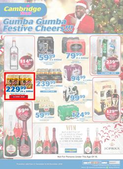 Cambridge Liquor KZN : November Month End (21 Nov - 4 Dec 2018), page 1