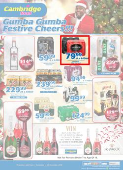 Cambridge Liquor KZN : November Month End (21 Nov - 4 Dec 2018), page 1