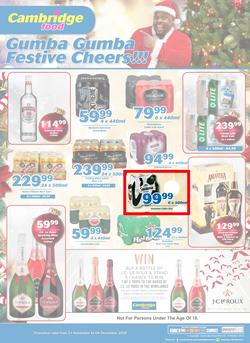 Cambridge Liquor KZN : November Month End (21 Nov - 4 Dec 2018), page 1