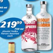 Absolut Vodka Flavors Assorted-750ml Each