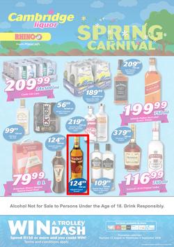 Cambridge Liquor KZN : Spring Carnival (22 Aug - 5 Sept 2018), page 1