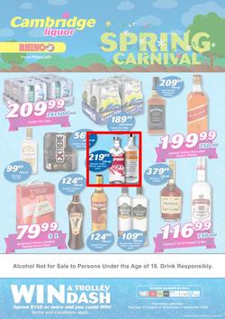 Cambridge Liquor KZN : Spring Carnival (22 Aug - 5 Sept 2018), page 1