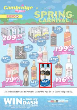 Cambridge Liquor KZN : Spring Carnival (22 Aug - 5 Sept 2018), page 1
