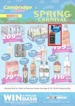 Cambridge Liquor KZN : Spring Carnival (22 Aug - 5 Sept 2018), page 1