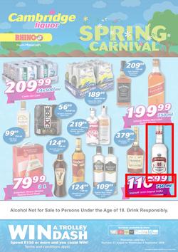 Cambridge Liquor KZN : Spring Carnival (22 Aug - 5 Sept 2018), page 1