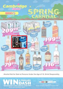 Cambridge Liquor KZN : Spring Carnival (22 Aug - 5 Sept 2018), page 1