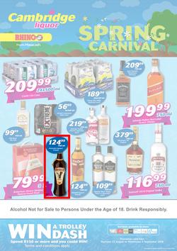 Cambridge Liquor KZN : Spring Carnival (22 Aug - 5 Sept 2018), page 1
