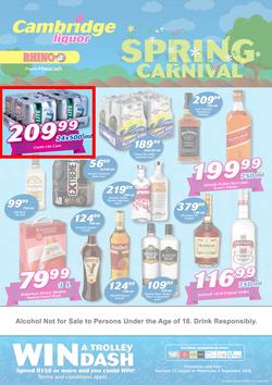 Cambridge Liquor KZN : Spring Carnival (22 Aug - 5 Sept 2018), page 1