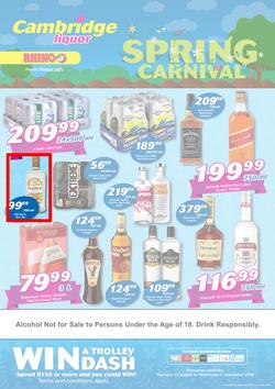 Cambridge Liquor KZN : Spring Carnival (22 Aug - 5 Sept 2018), page 1