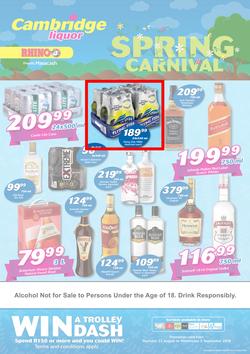 Cambridge Liquor KZN : Spring Carnival (22 Aug - 5 Sept 2018), page 1