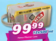Hansa Pilsener Cans-12x500ml