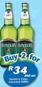 Hunter's Cider Assorted NRB's-2x660ml