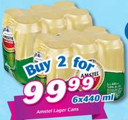 Amstel Lager Cans 6x440ml-For 2