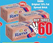 Rama Original 70% Fat Spread Brick-For 3 x 500g